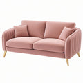 Divano 2 posti 170 x 85 x 82 cm in tessuto rosa stile moderno